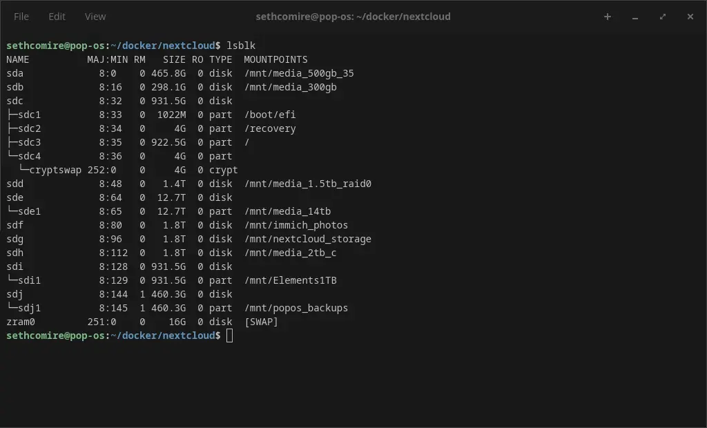 How to mount a new storage device in Linux